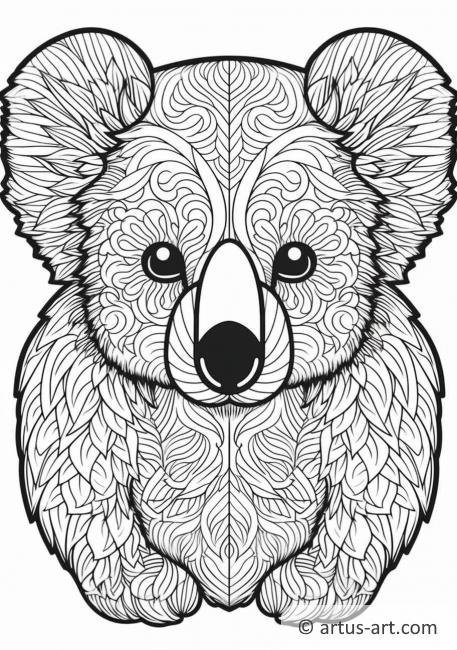 Pagina da colorare del koala